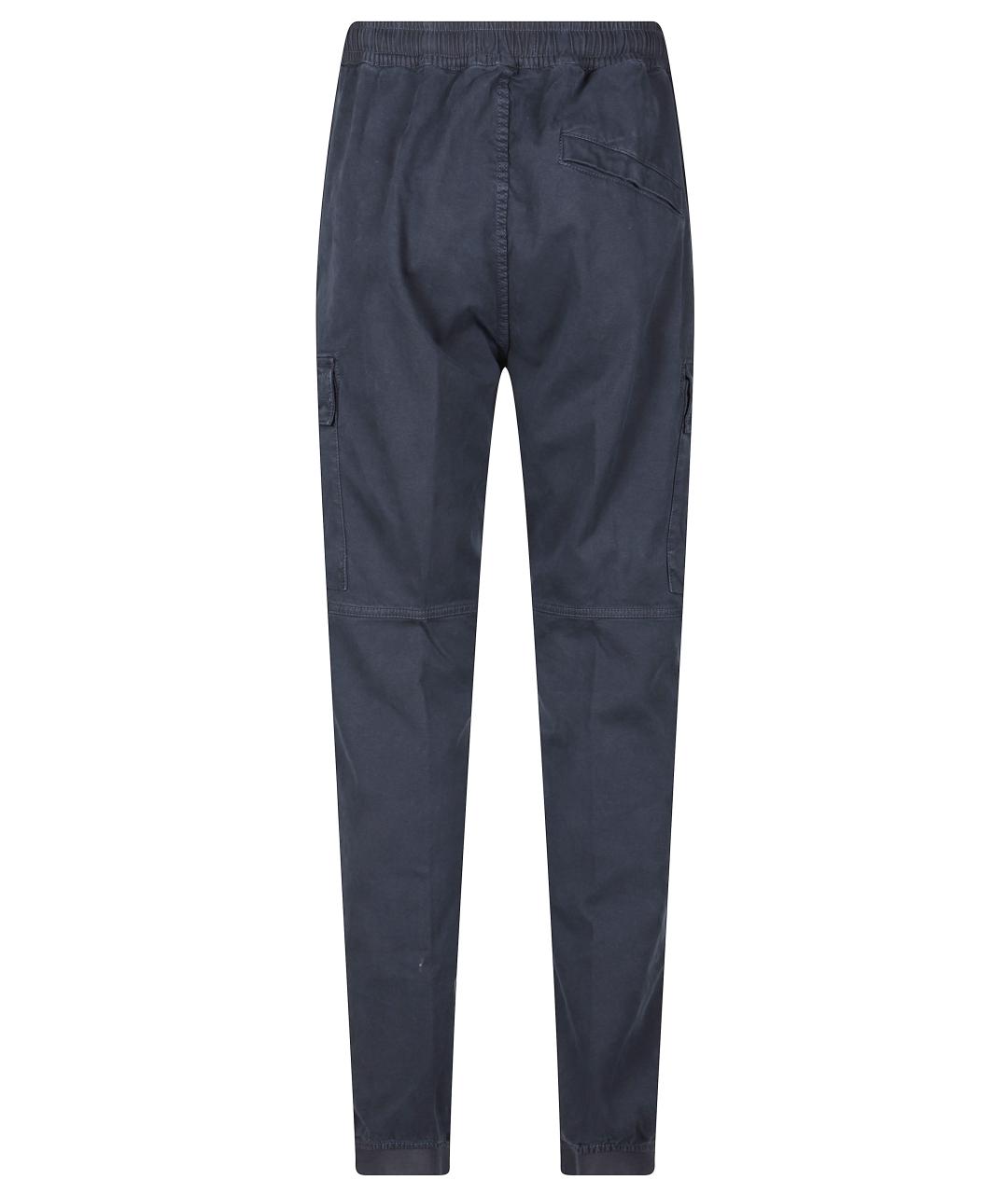 STONE ISLAND Синие хлопковые повседневные брюки, фото 3