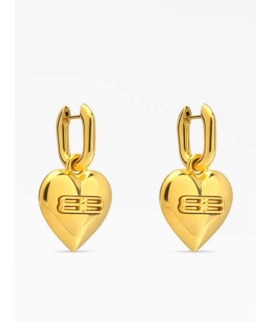 BALENCIAGA Золотые латунные серьги, фото 5