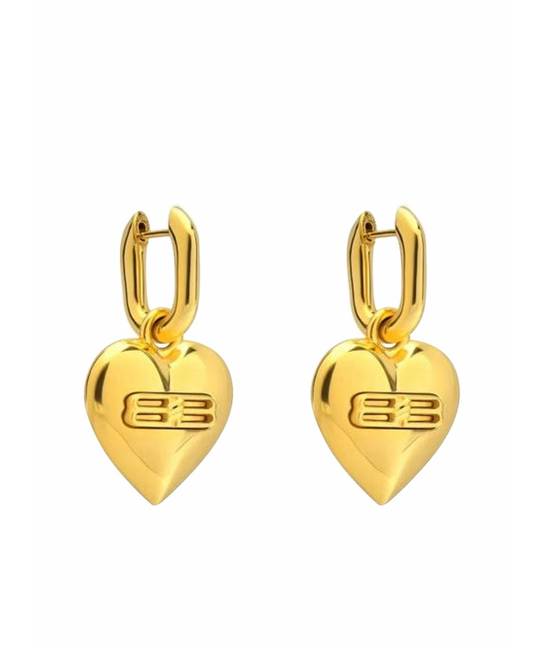 BALENCIAGA Золотые латунные серьги, фото 1