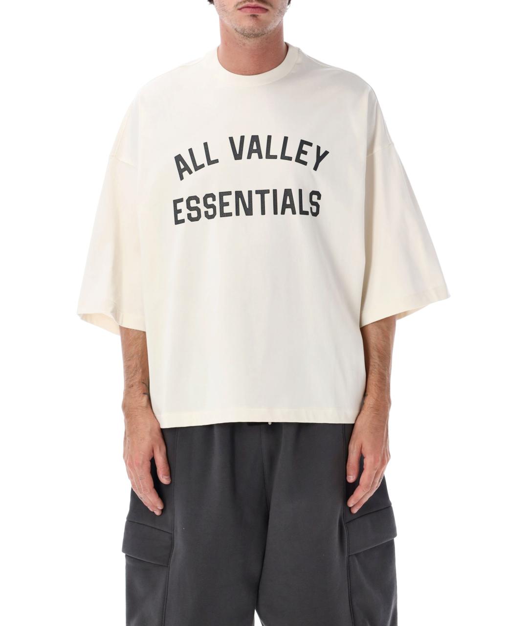 FEAR OF GOD ESSENTIALS Белая хлопковая футболка, фото 1
