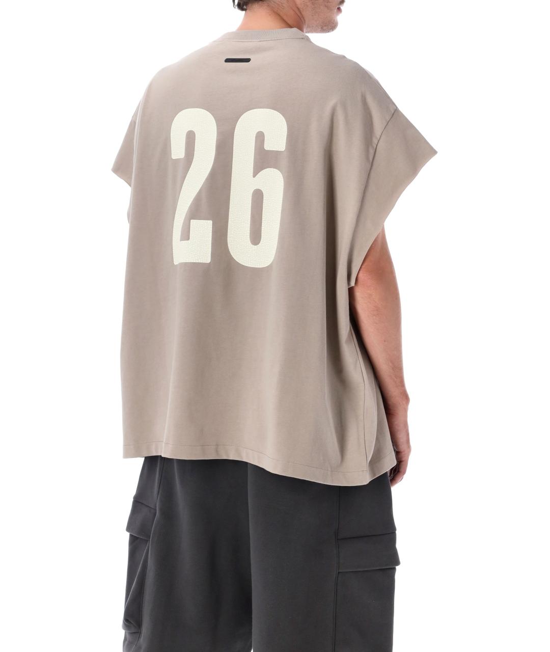 FEAR OF GOD ESSENTIALS Серая хлопковая футболка, фото 2