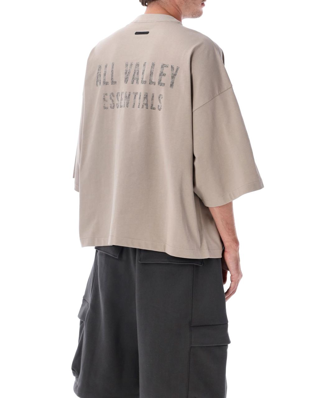FEAR OF GOD ESSENTIALS Серая хлопковая футболка, фото 2