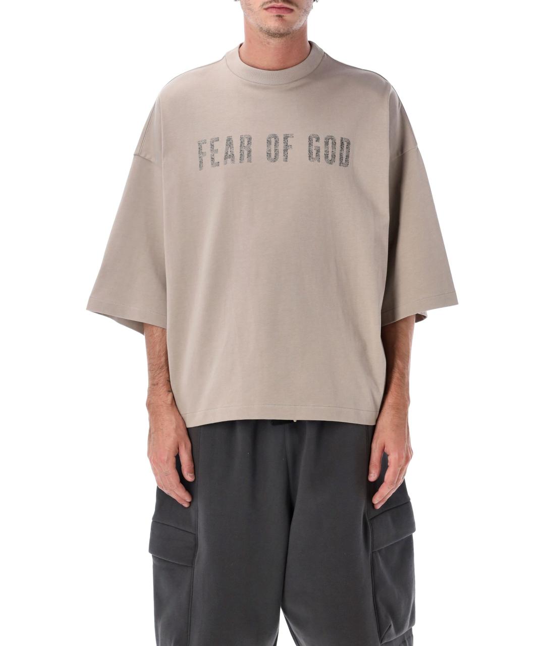 FEAR OF GOD ESSENTIALS Серая хлопковая футболка, фото 1