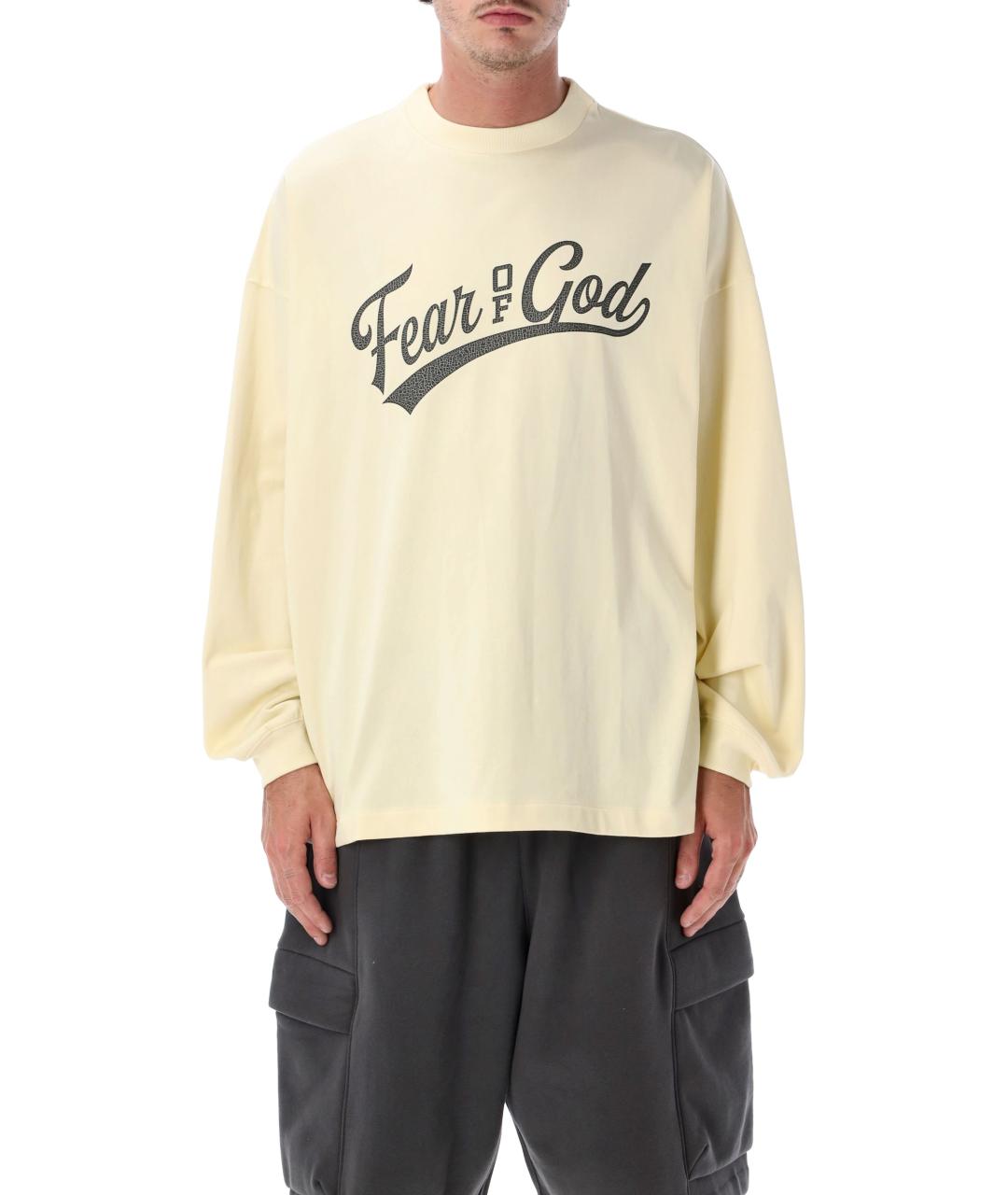 FEAR OF GOD ESSENTIALS Бежевая хлопковая футболка, фото 1