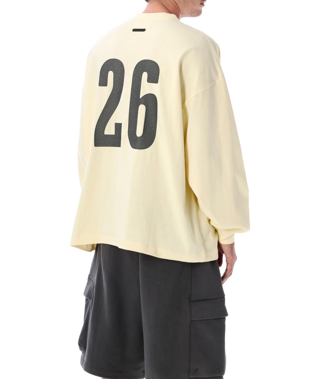 FEAR OF GOD ESSENTIALS Бежевая хлопковая футболка, фото 2