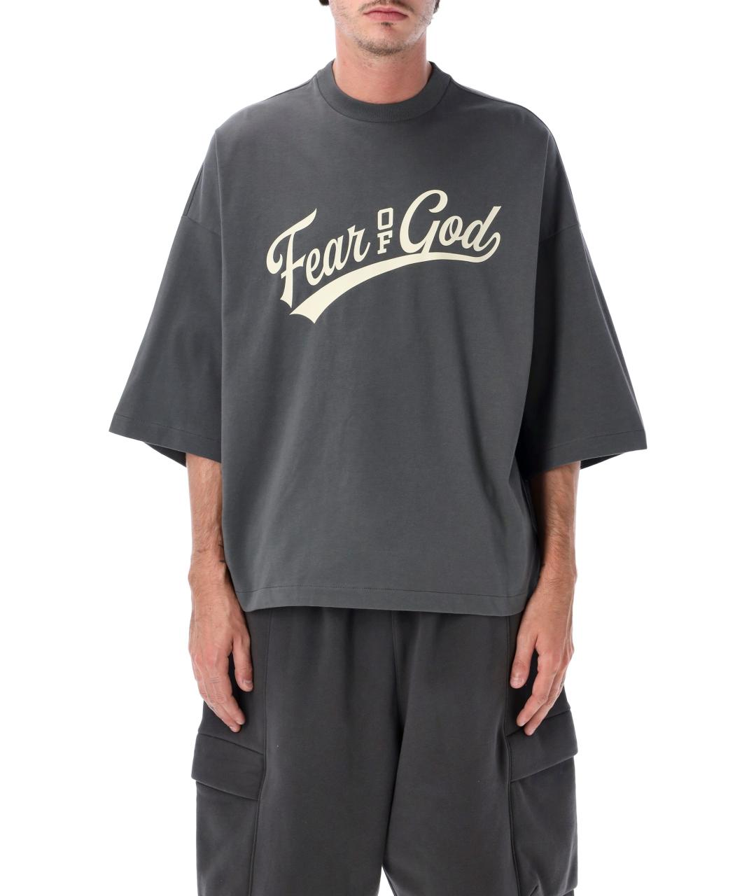 FEAR OF GOD ESSENTIALS Серая хлопковая футболка, фото 1