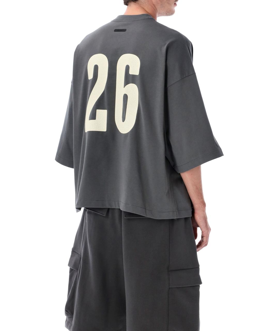 FEAR OF GOD ESSENTIALS Серая хлопковая футболка, фото 2