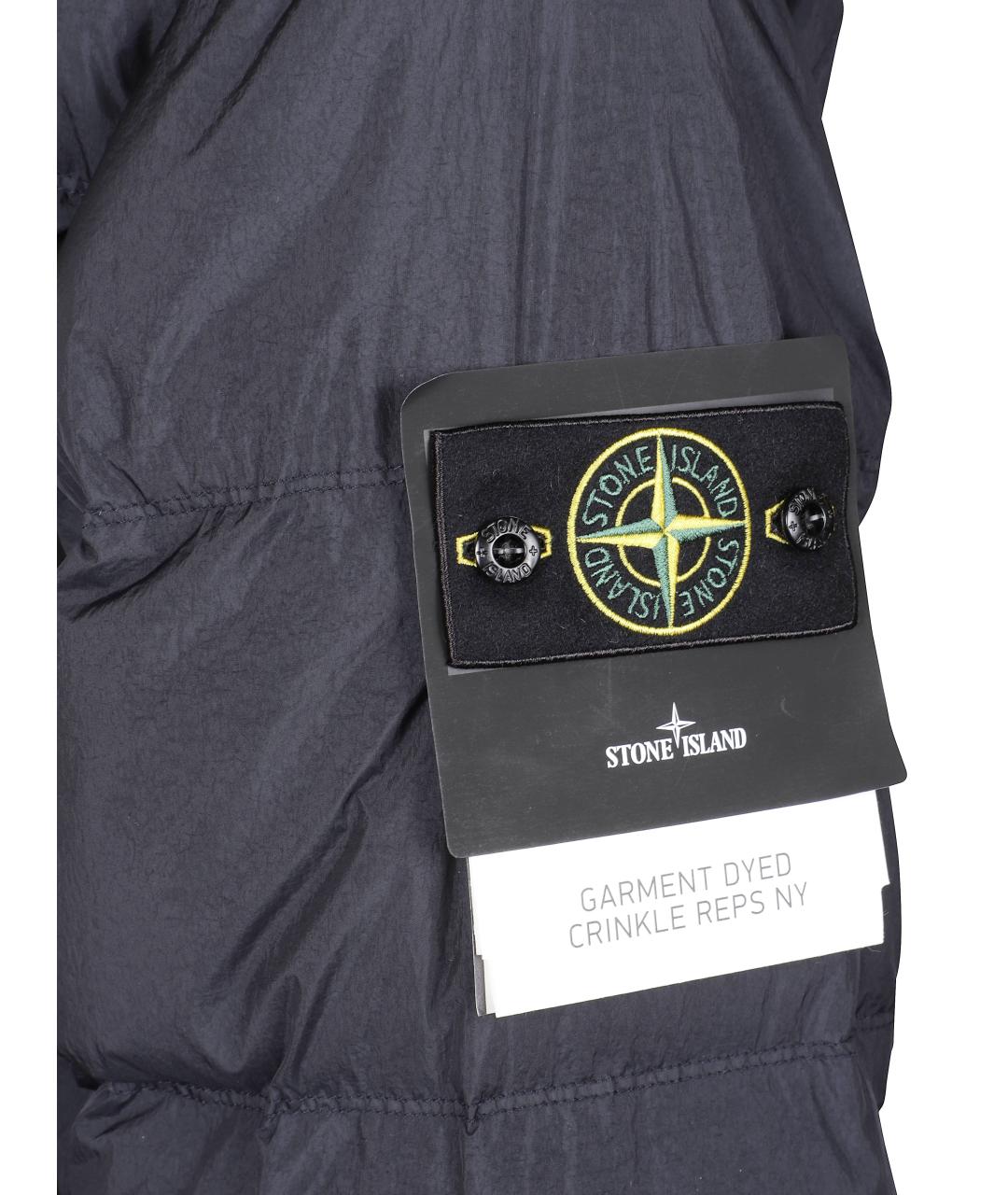 STONE ISLAND Синий полиамидовый пуховик, фото 2