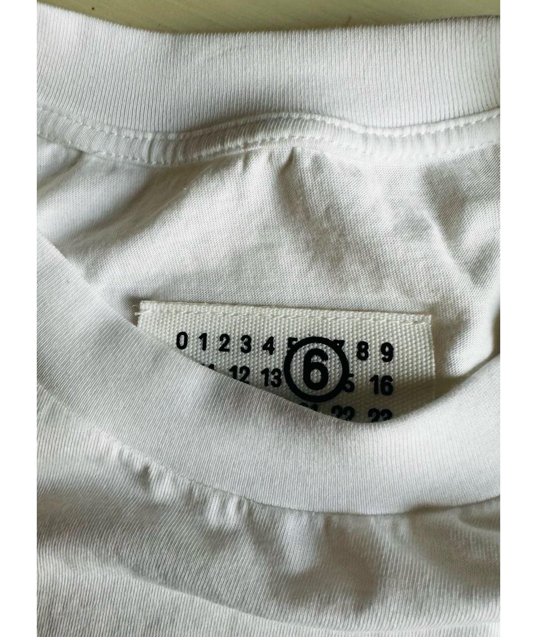 MM6 MAISON MARGIELA Белая хлопковая футболка, фото 3