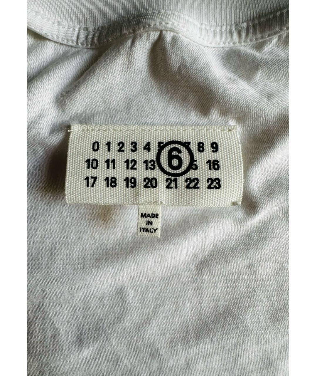 MM6 MAISON MARGIELA Белая хлопковая футболка, фото 5