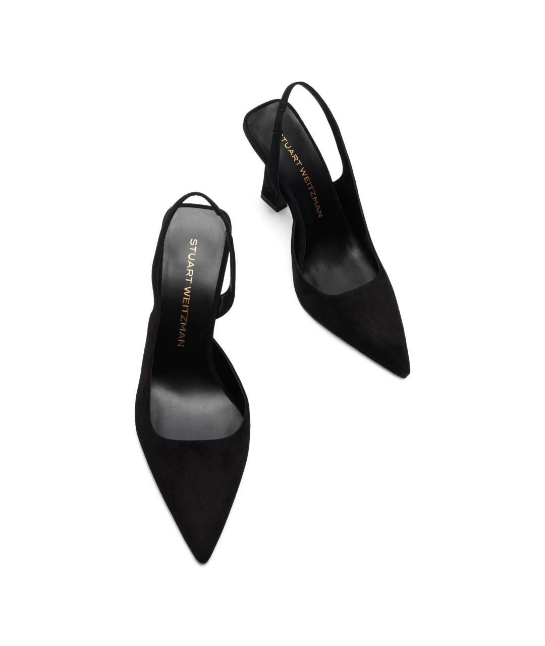 STUART WEITZMAN Черные замшевые туфли, фото 4