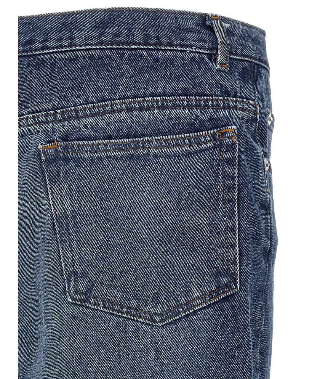 A.P.C. Синие хлопковые прямые джинсы, фото 4