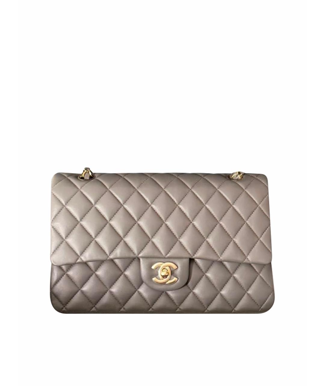 CHANEL Серая кожаная сумка через плечо, фото 1