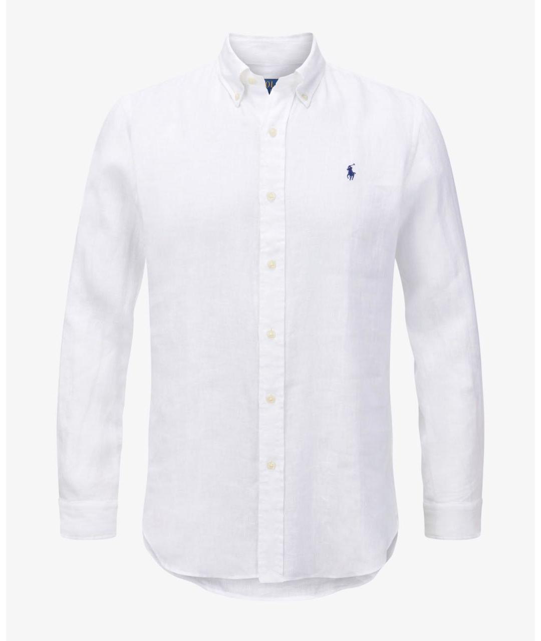 POLO RALPH LAUREN Белая льняная кэжуал рубашка, фото 1
