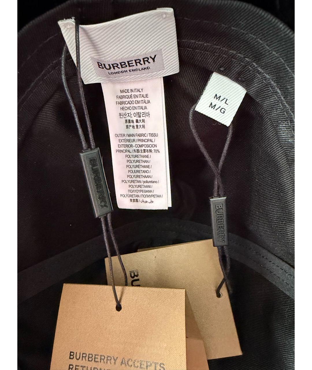 BURBERRY Черная шляпа, фото 6