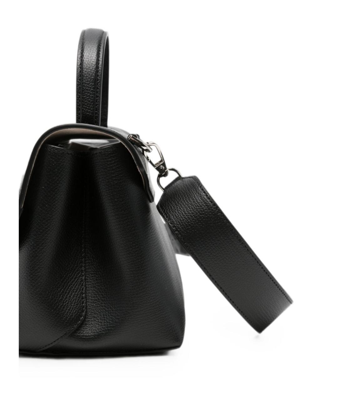 EMPORIO ARMANI Черная кожаная сумка через плечо, фото 3