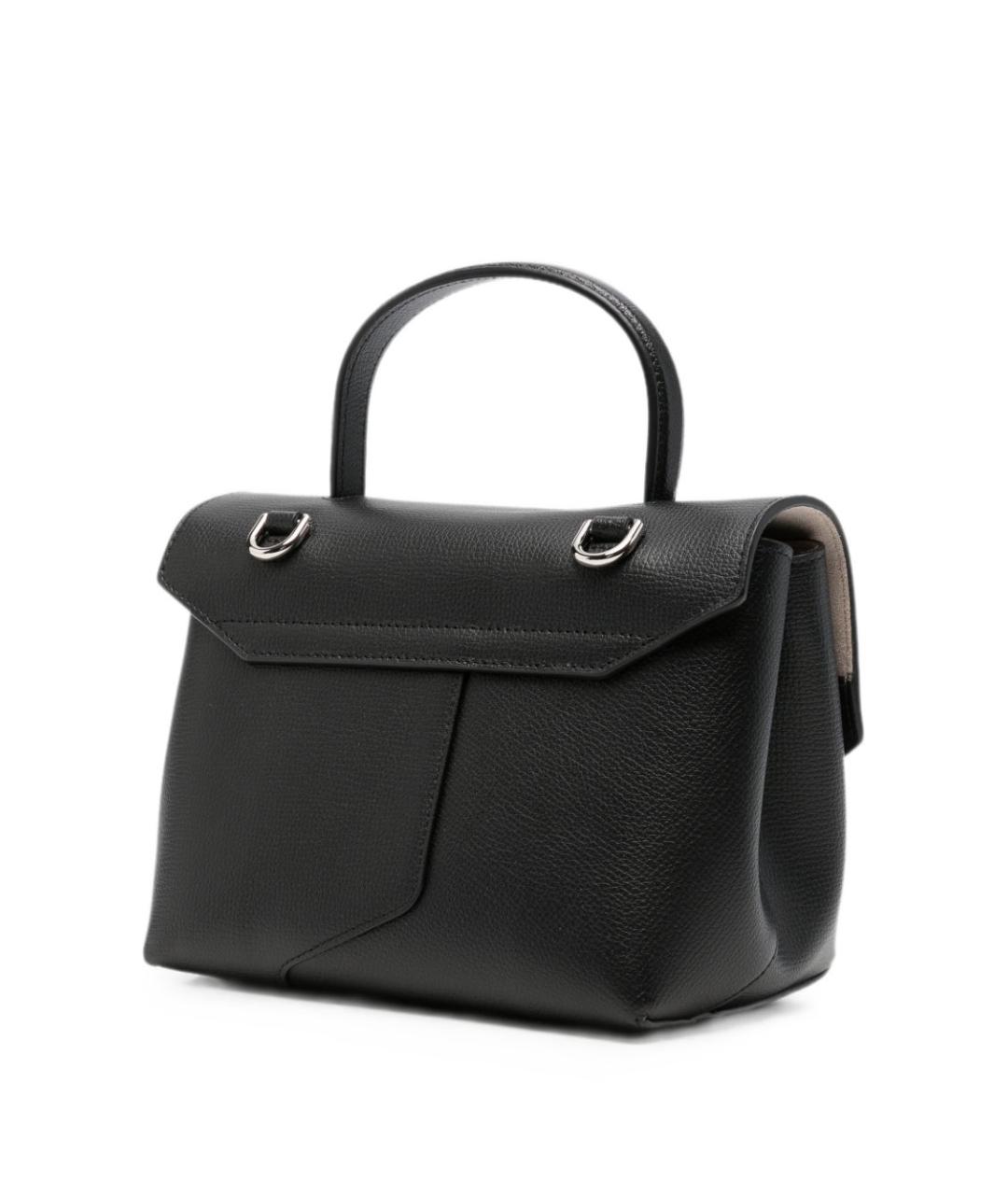 EMPORIO ARMANI Черная кожаная сумка через плечо, фото 5