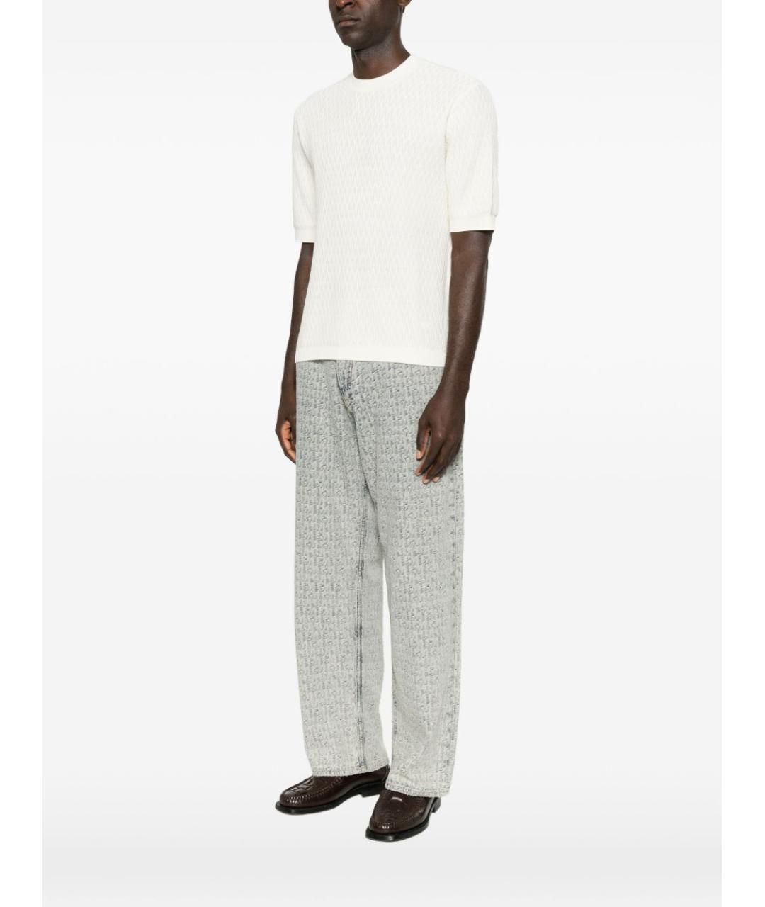 EMPORIO ARMANI Белый хлопковый джемпер / свитер, фото 2