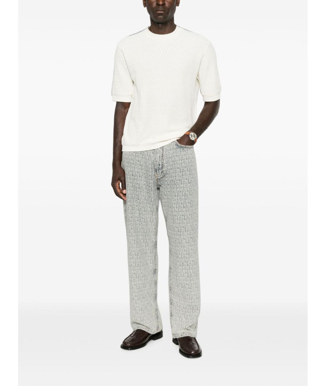 EMPORIO ARMANI Белый хлопковый джемпер / свитер, фото 4