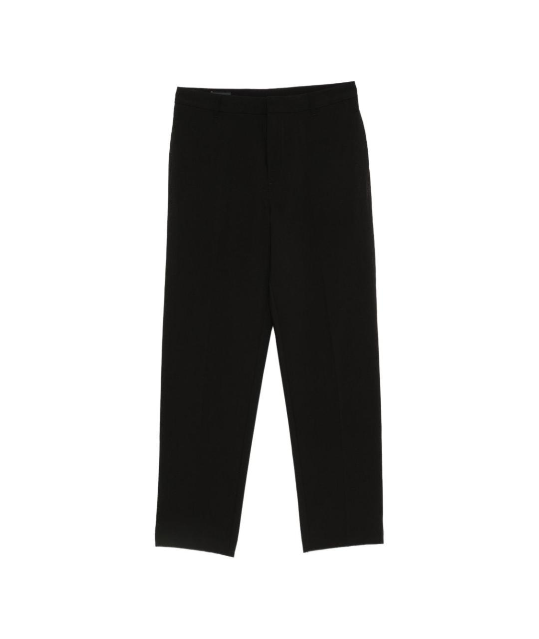 EMPORIO ARMANI Черные хлопко-эластановые повседневные брюки, фото 1