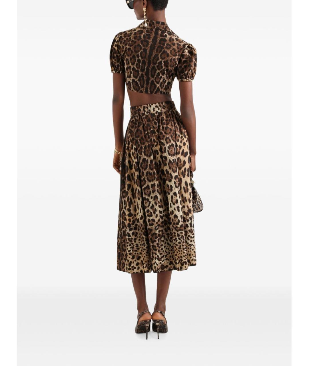 DOLCE&GABBANA Мульти хлопковая юбка макси, фото 2