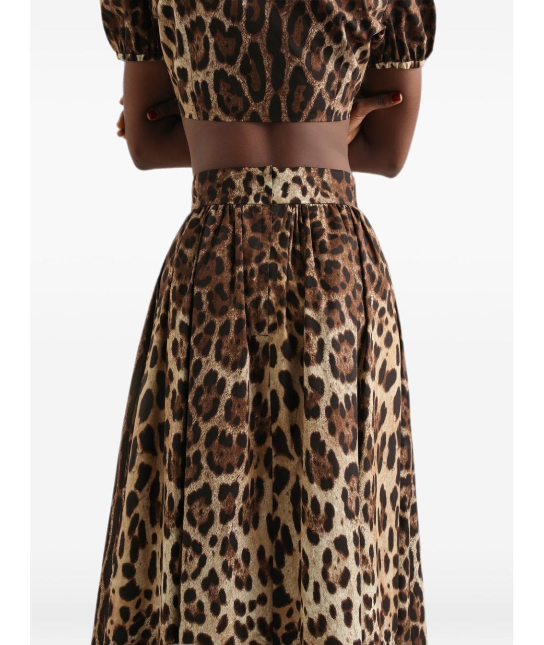 DOLCE&GABBANA Мульти хлопковая юбка макси, фото 5