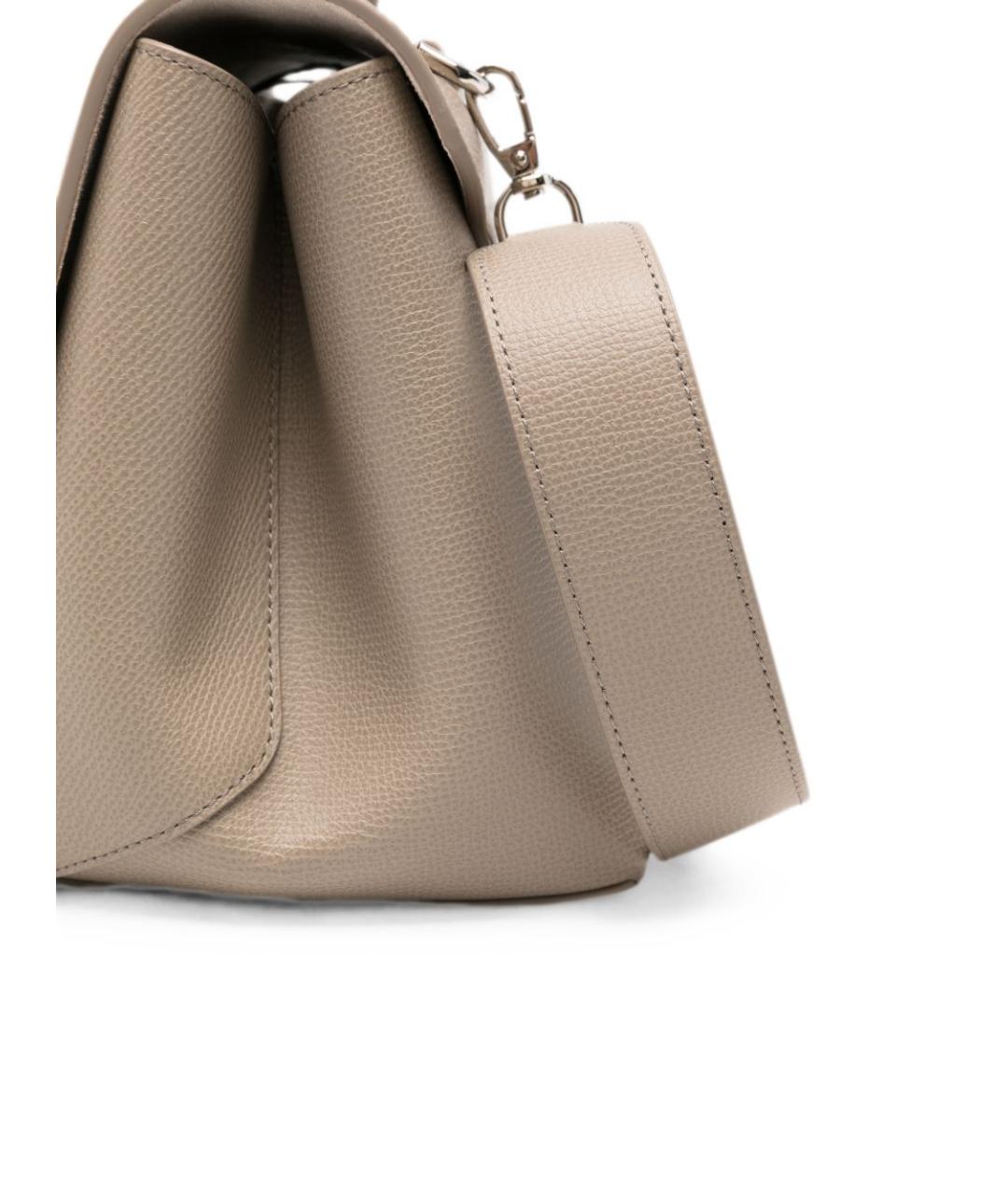 EMPORIO ARMANI Коричневая кожаная сумка через плечо, фото 5