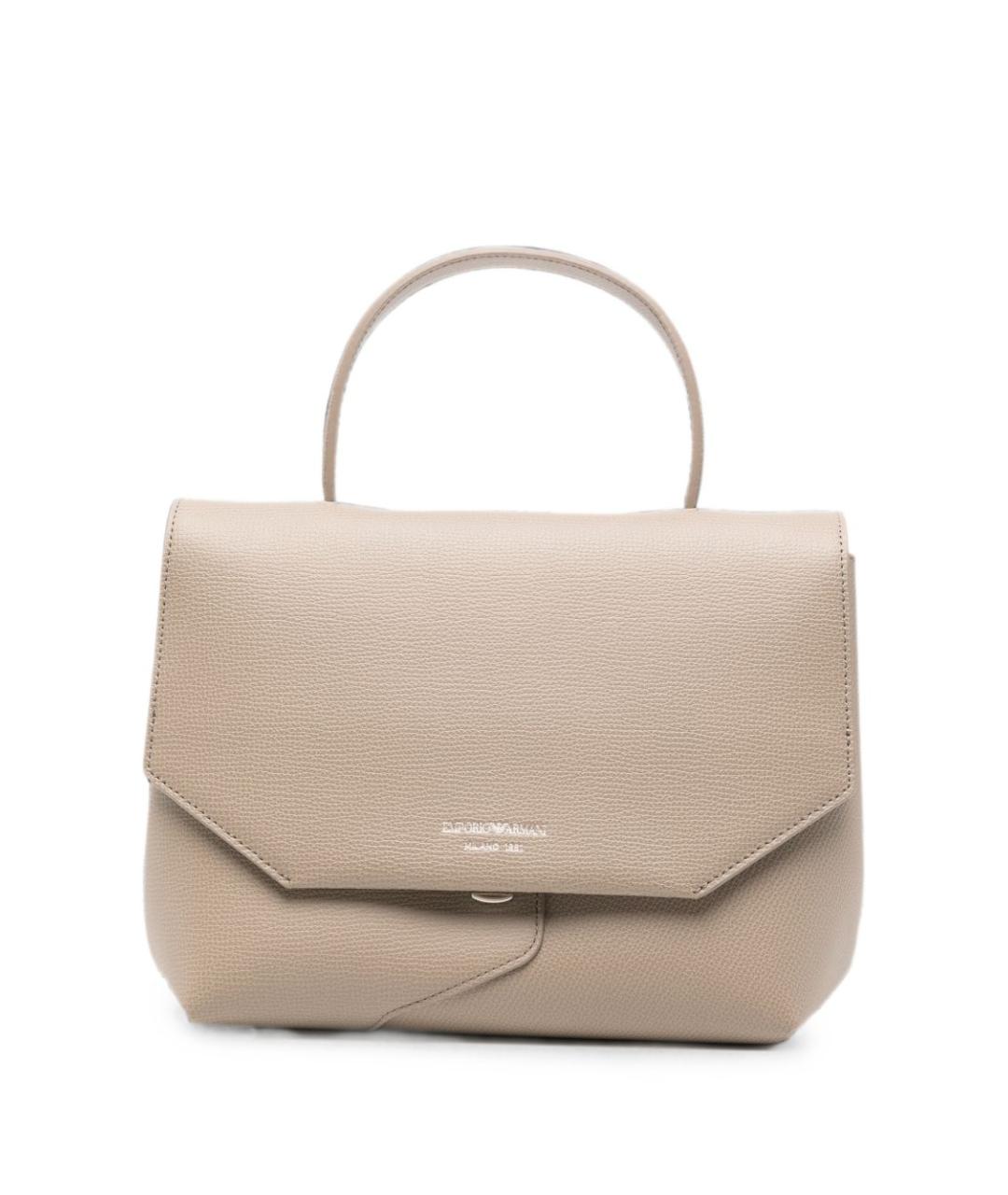 EMPORIO ARMANI Коричневая кожаная сумка через плечо, фото 1