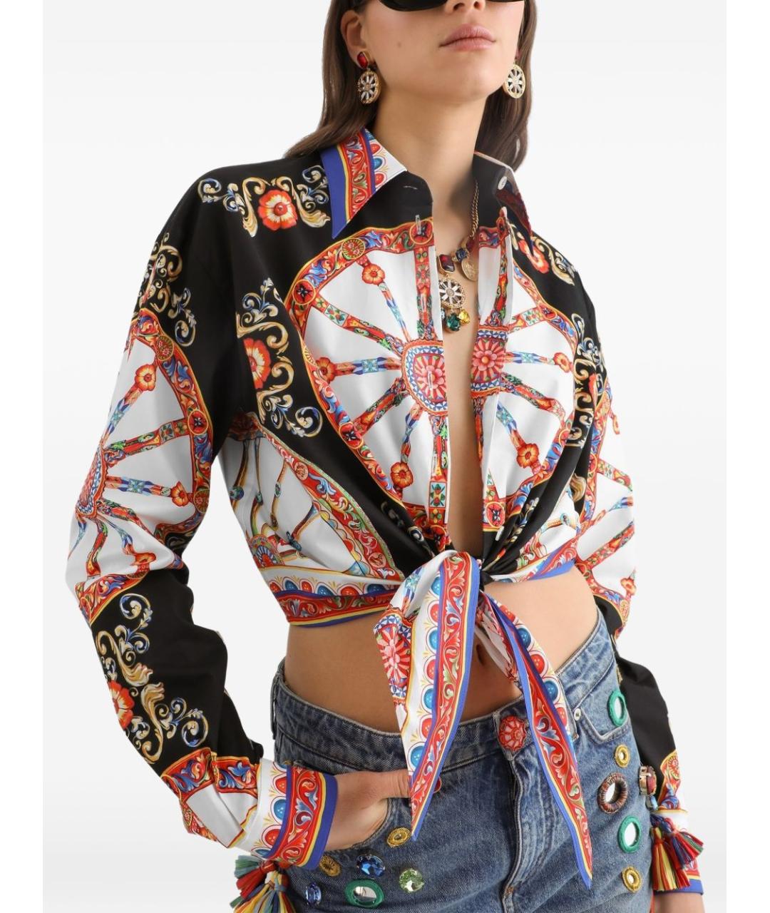 DOLCE&GABBANA Черная хлопковая рубашка, фото 3