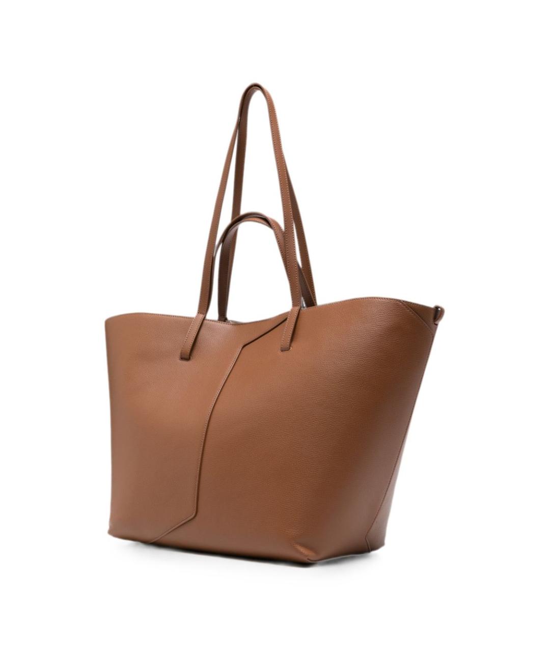 EMPORIO ARMANI Коричневая кожаная сумка тоут, фото 5