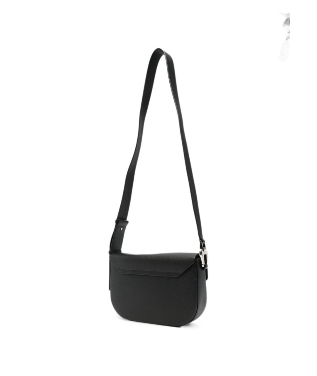 EMPORIO ARMANI Черная кожаная сумка через плечо, фото 2