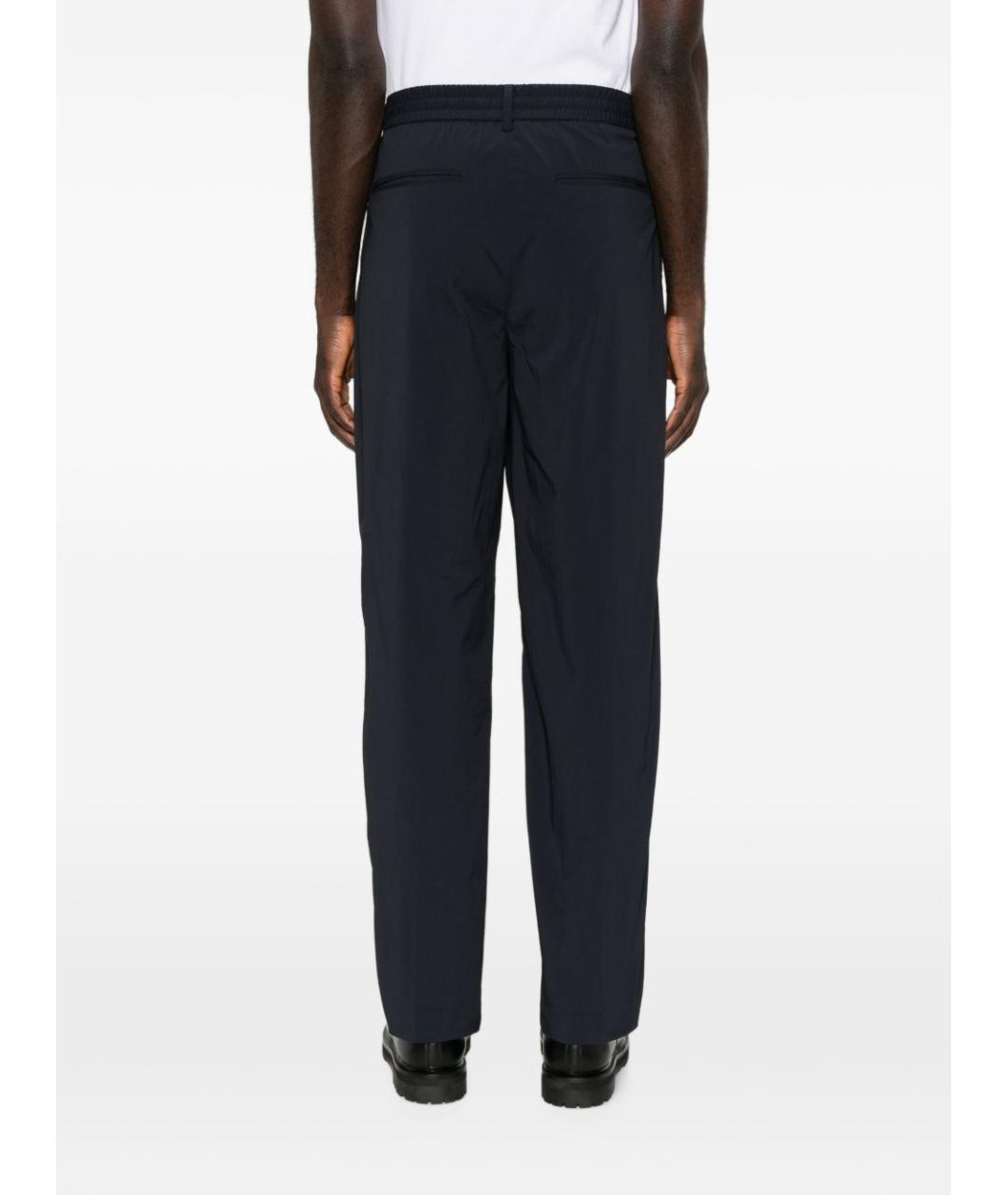 EMPORIO ARMANI Синие полиамидовые повседневные брюки, фото 4
