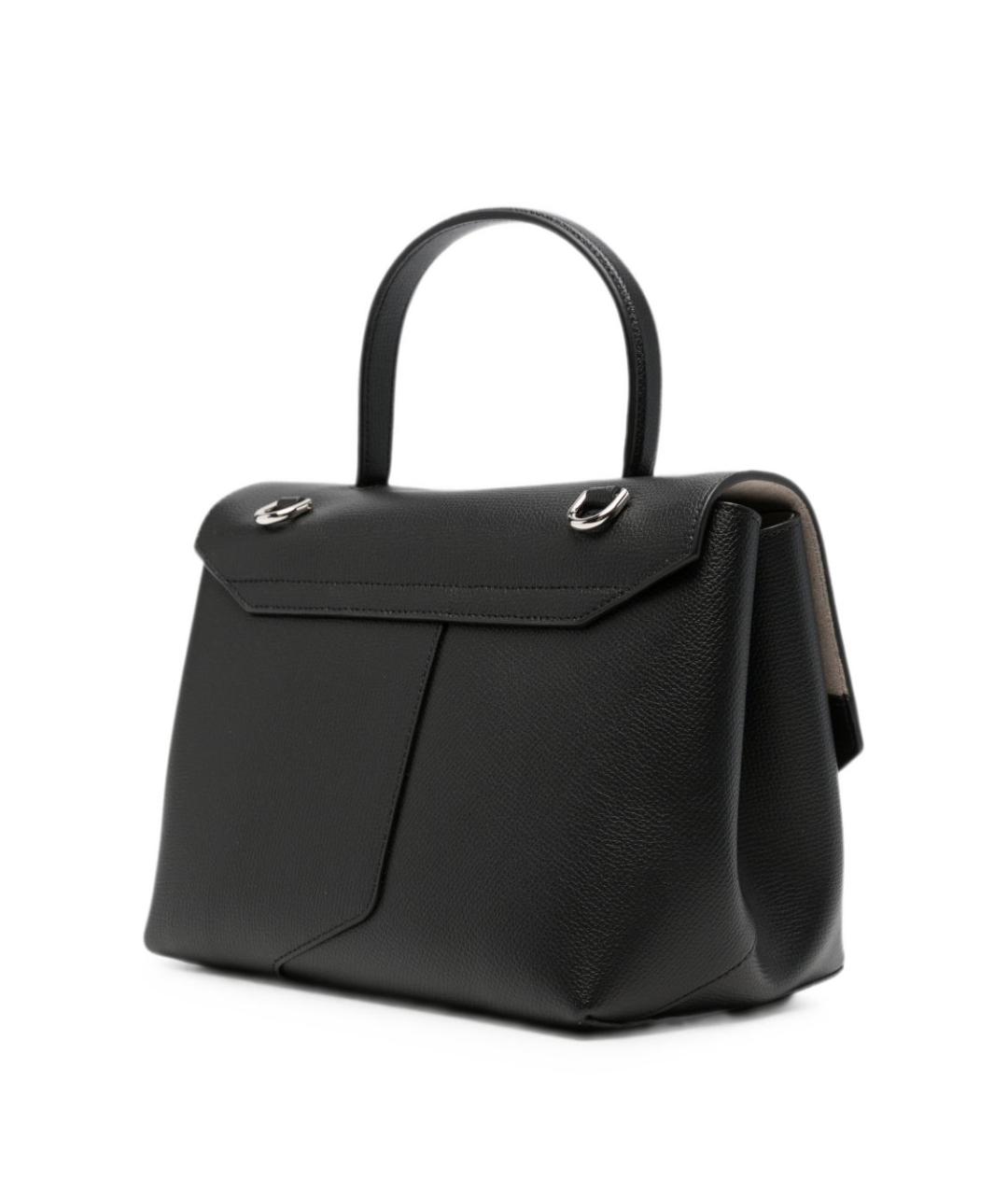 EMPORIO ARMANI Черная кожаная сумка тоут, фото 2