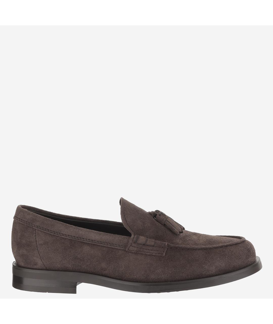 TOD'S Коричневые замшевые лоферы, фото 6