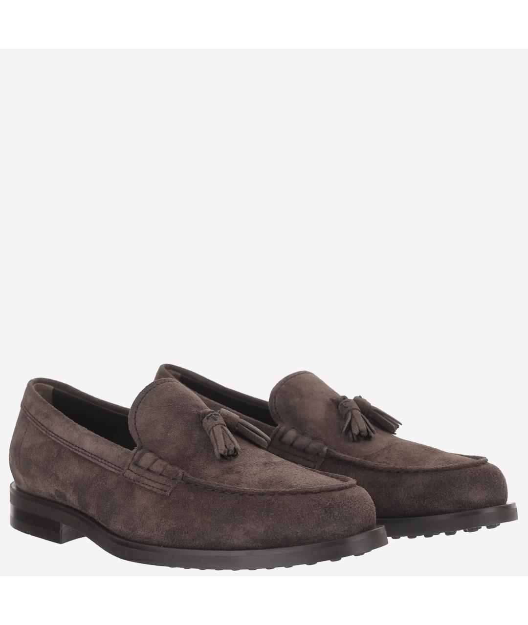 TOD'S Коричневые замшевые лоферы, фото 3