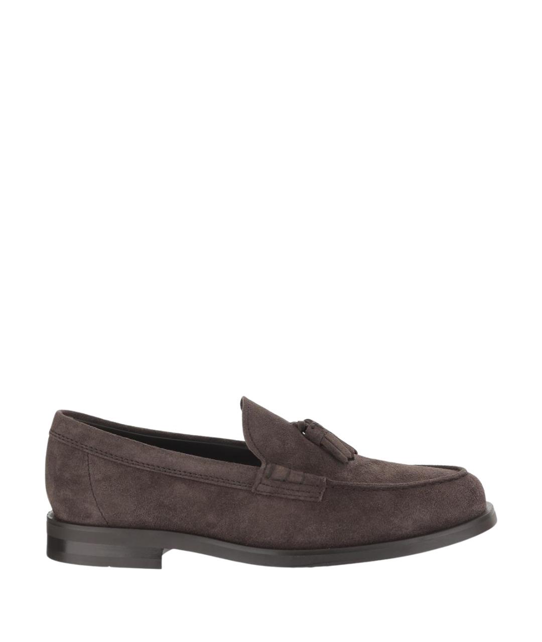 TOD'S Коричневые замшевые лоферы, фото 1