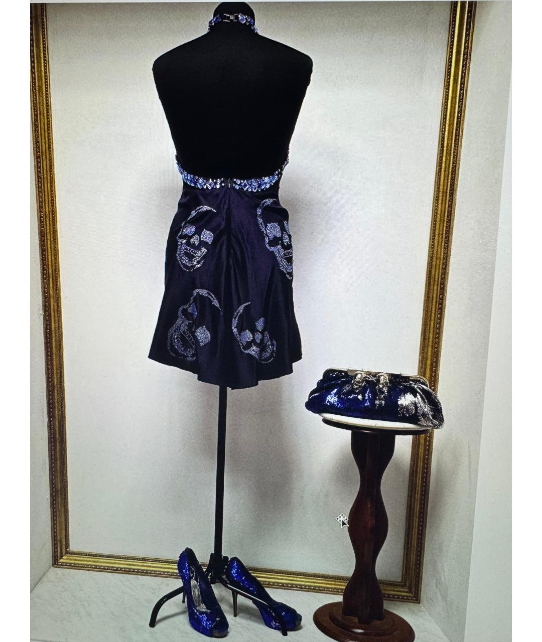 PHILIPP PLEIN Черное шелковое коктейльное платье, фото 3