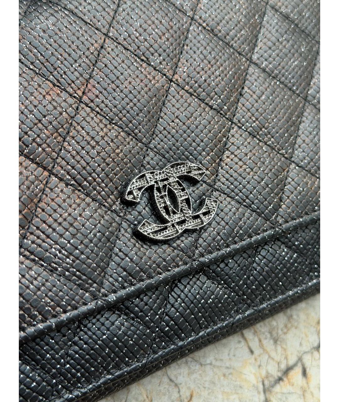 CHANEL Черная кожаная сумка через плечо, фото 8