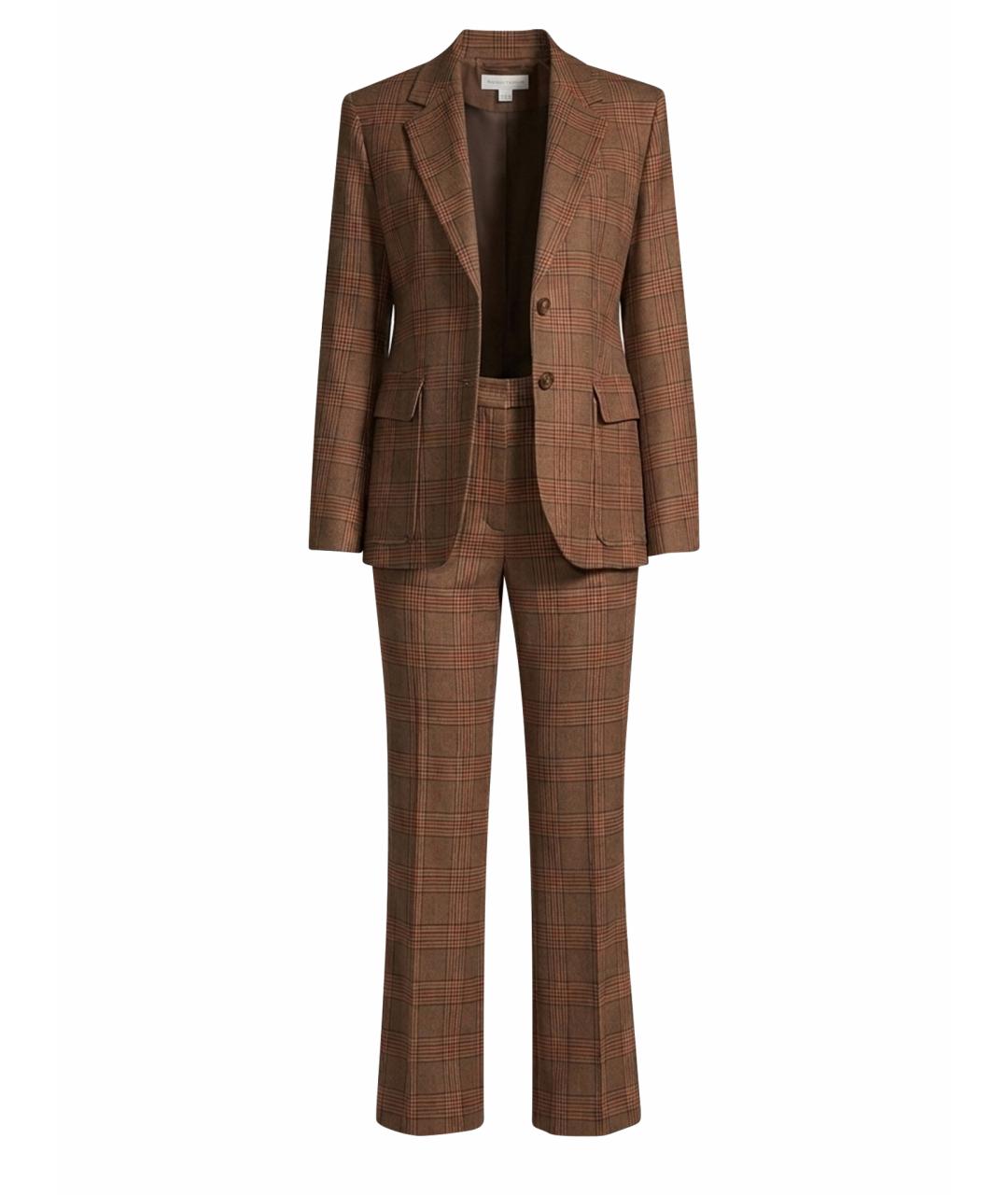 WEEKEND MAX MARA Коричневый шерстяной костюм с брюками, фото 1