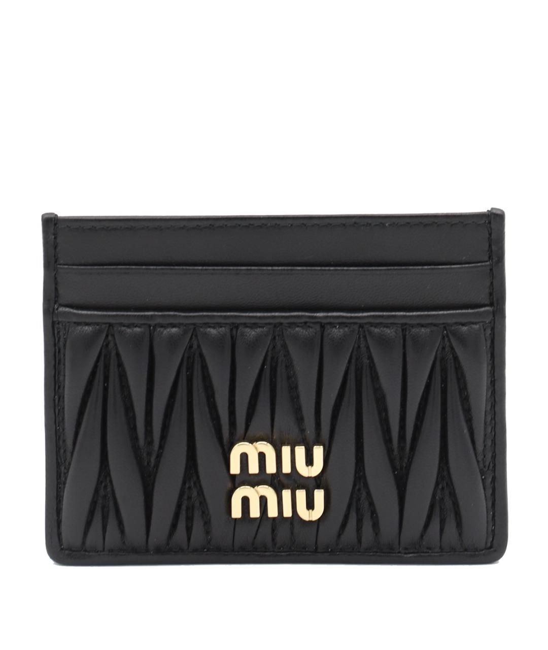 MIU MIU Черный кожаный кардхолдер, фото 1