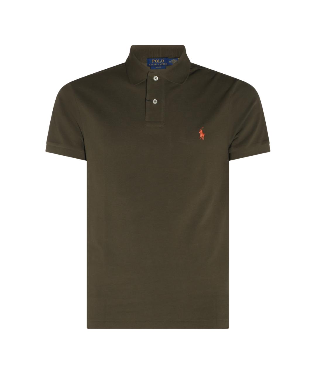 POLO RALPH LAUREN Зеленое хлопковое поло с коротким рукавом, фото 1