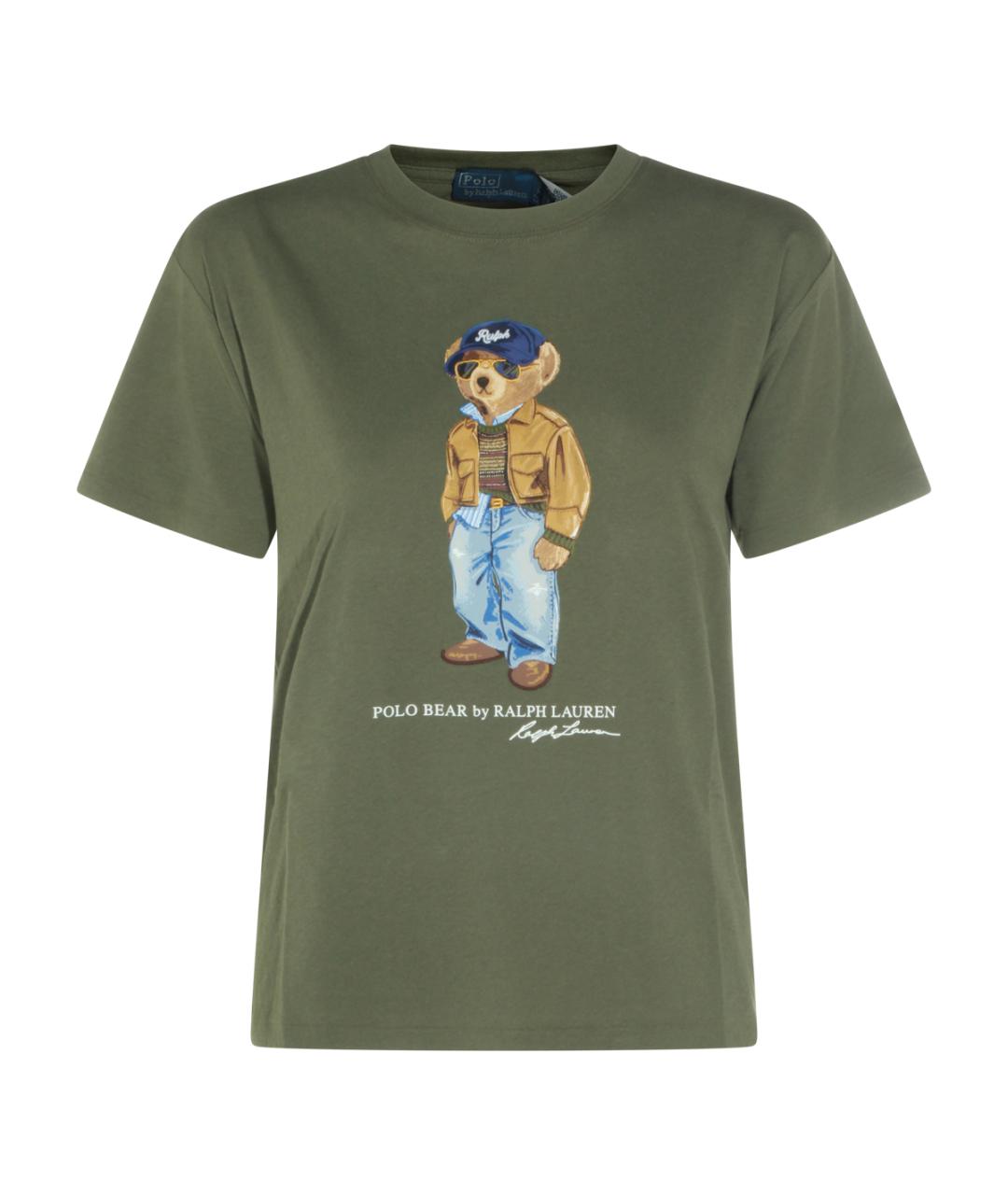 POLO RALPH LAUREN Зеленая хлопковая футболка, фото 1
