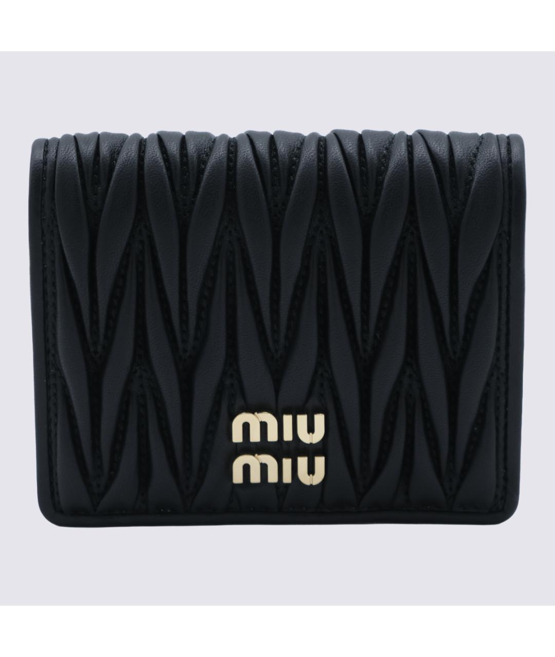 MIU MIU Черный кожаный кошелек, фото 2