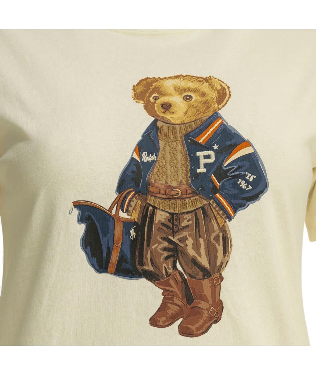 POLO RALPH LAUREN Бежевая хлопковая футболка, фото 3