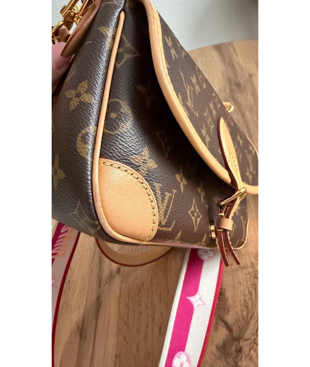 LOUIS VUITTON Коричневая канва сумка с короткими ручками, фото 2