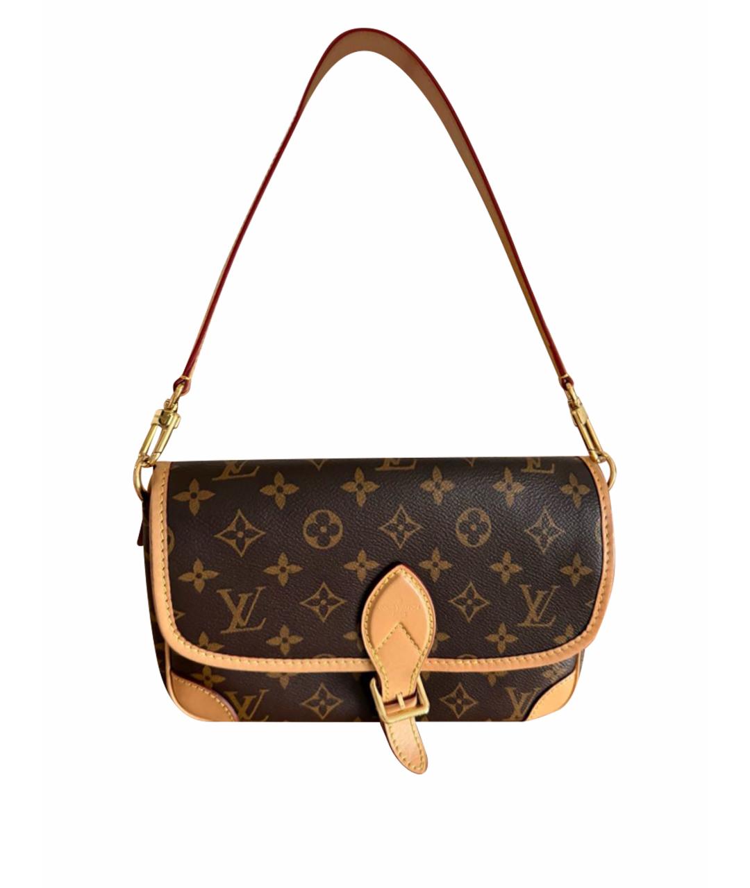 LOUIS VUITTON Коричневая канва сумка с короткими ручками, фото 1