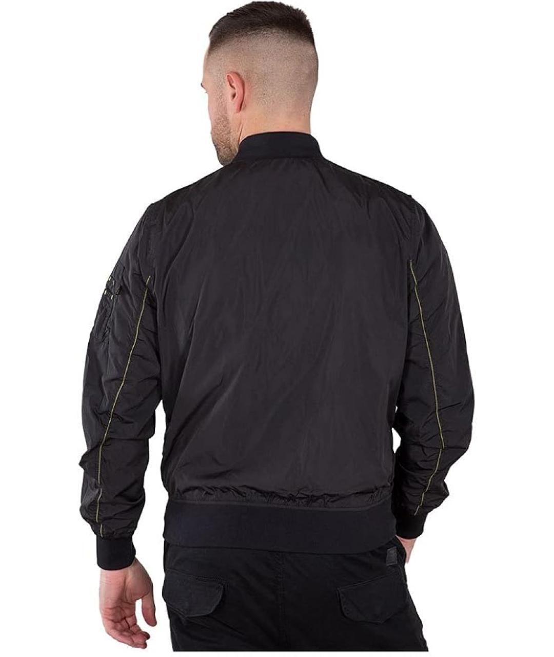 ALPHA INDUSTRIES Черная полиэстеровая куртка, фото 2