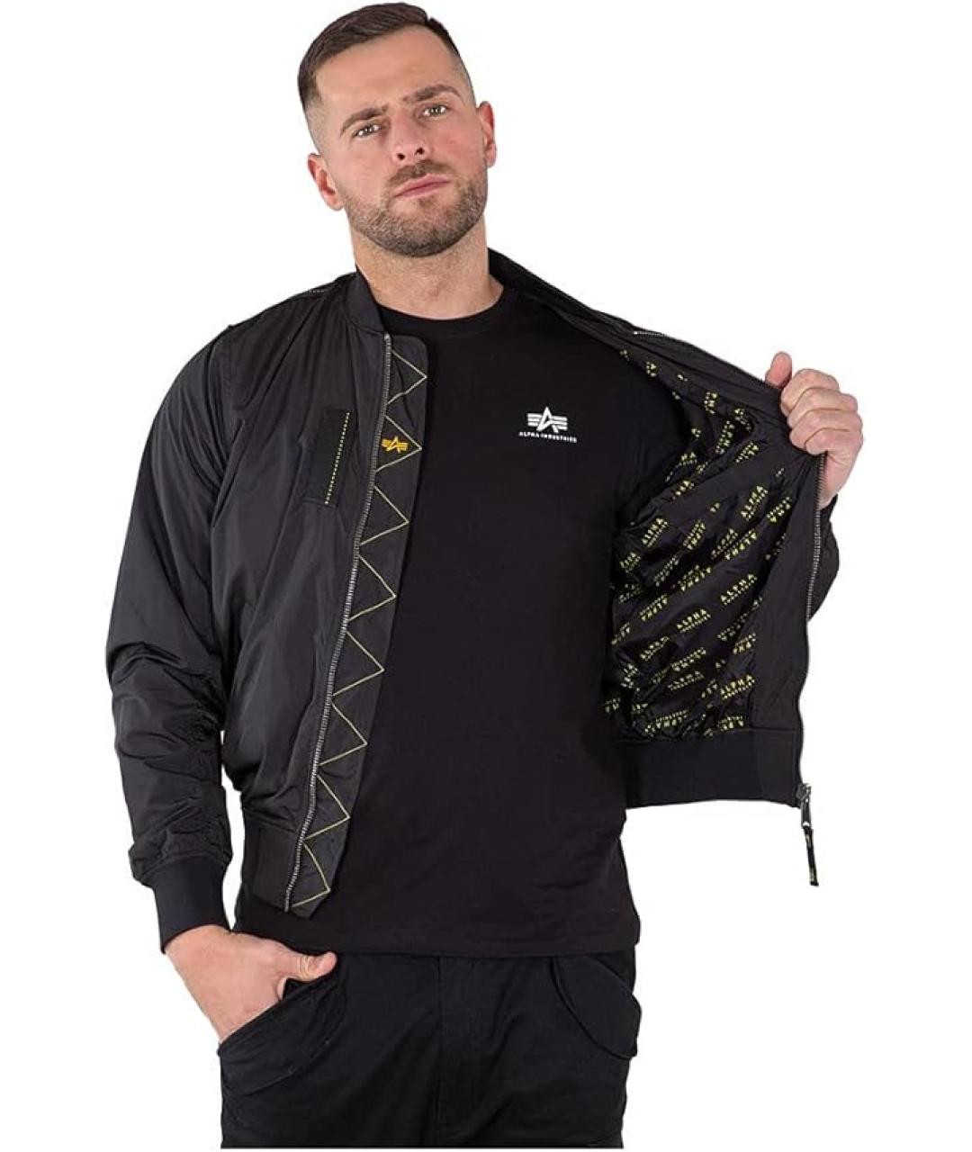 ALPHA INDUSTRIES Черная полиэстеровая куртка, фото 7