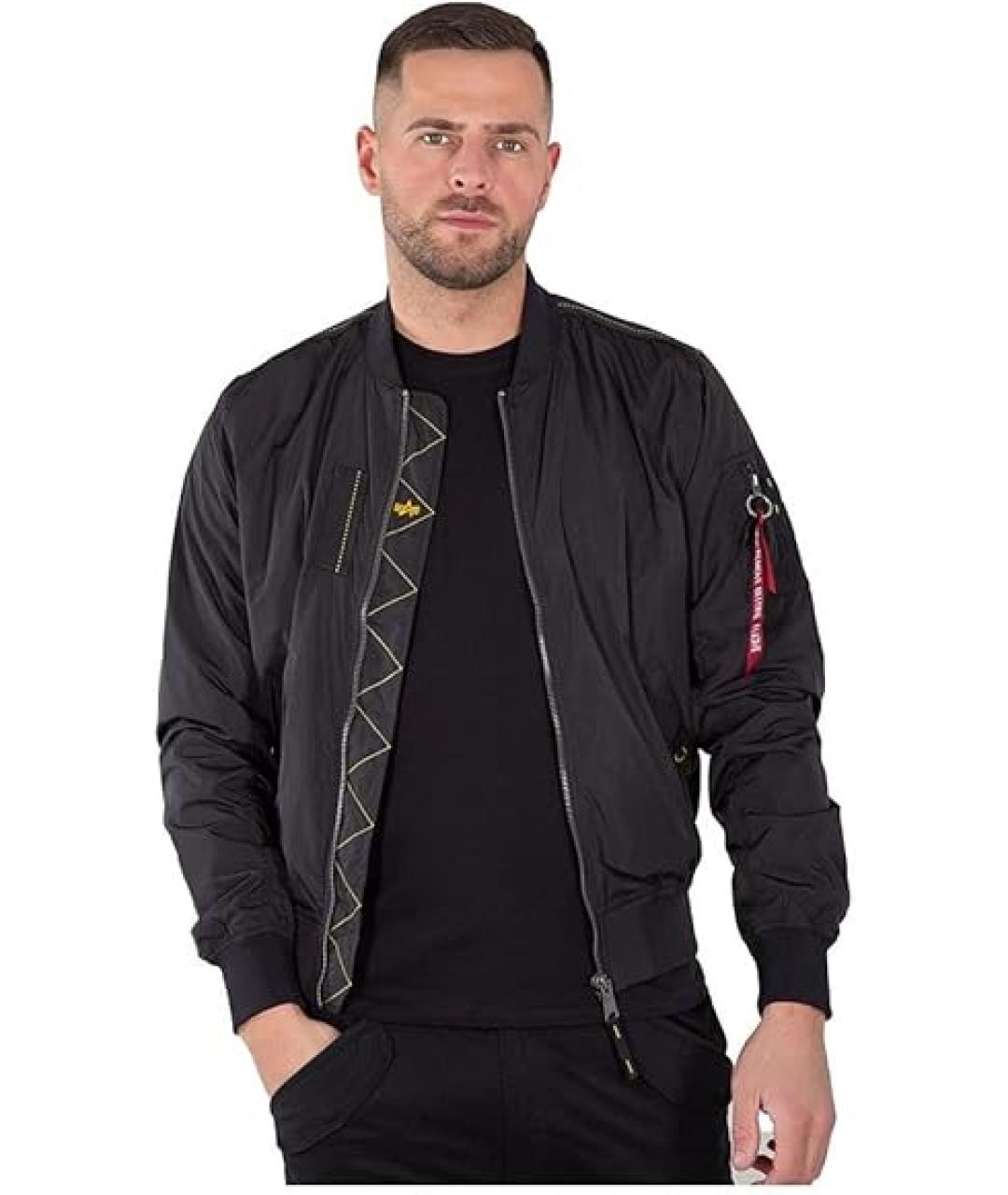 ALPHA INDUSTRIES Черная полиэстеровая куртка, фото 6