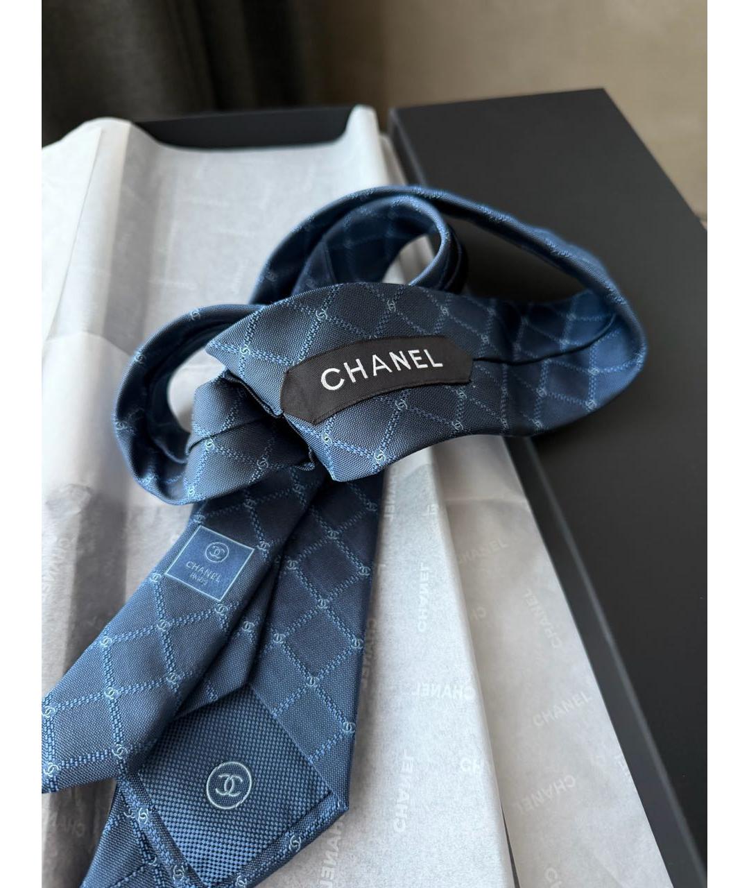 CHANEL Синий галстук, фото 4